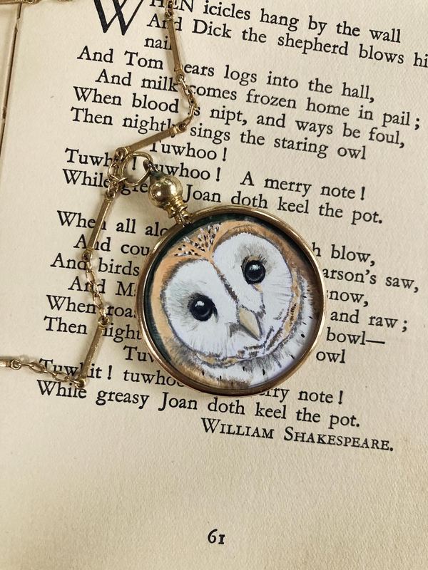 Barn owl. Photographed on Shakespeare’s “When icicles hang by the wall”