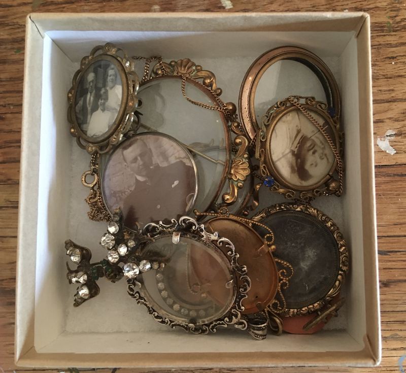 Antique lockets, waiting for paintings